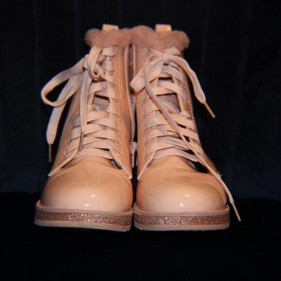 Like New Pink Combat Boots Size 4 - Picture 1 of 7